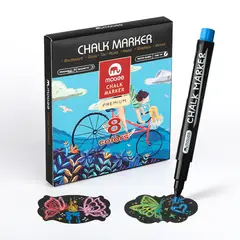 GENERICO - Marcadores Tiza Liquida Mobee 8 Colores Con Borrador