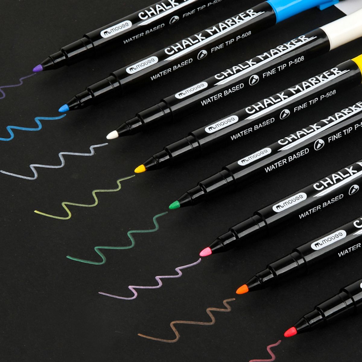 GENERICO - Marcadores Tiza Liquida Mobee 8 Colores Con Borrador