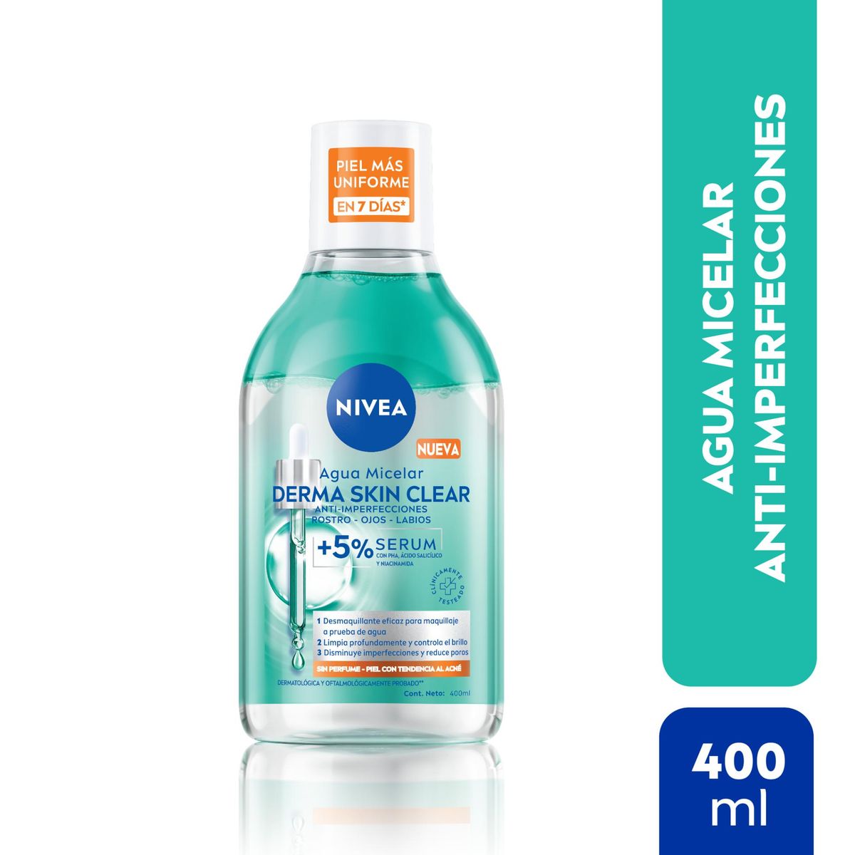 NIVEA - NIVEA Derma Skin Clear Agua Micelar Bifásica 400ml