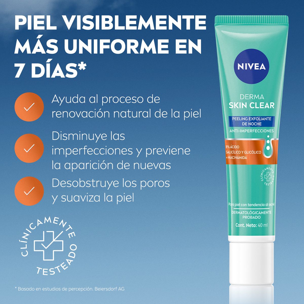 NIVEA - NIVEA Derma Skin Clear Peeling Exfoliante De Noche 40ml