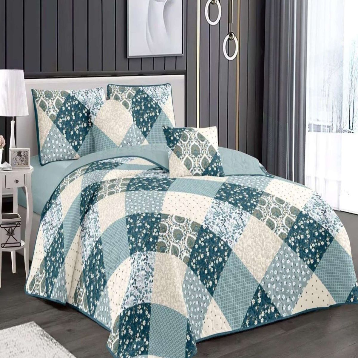 GENERICO - CUBRECAMA COLCHA QUILT VERANO 2 PLAZA