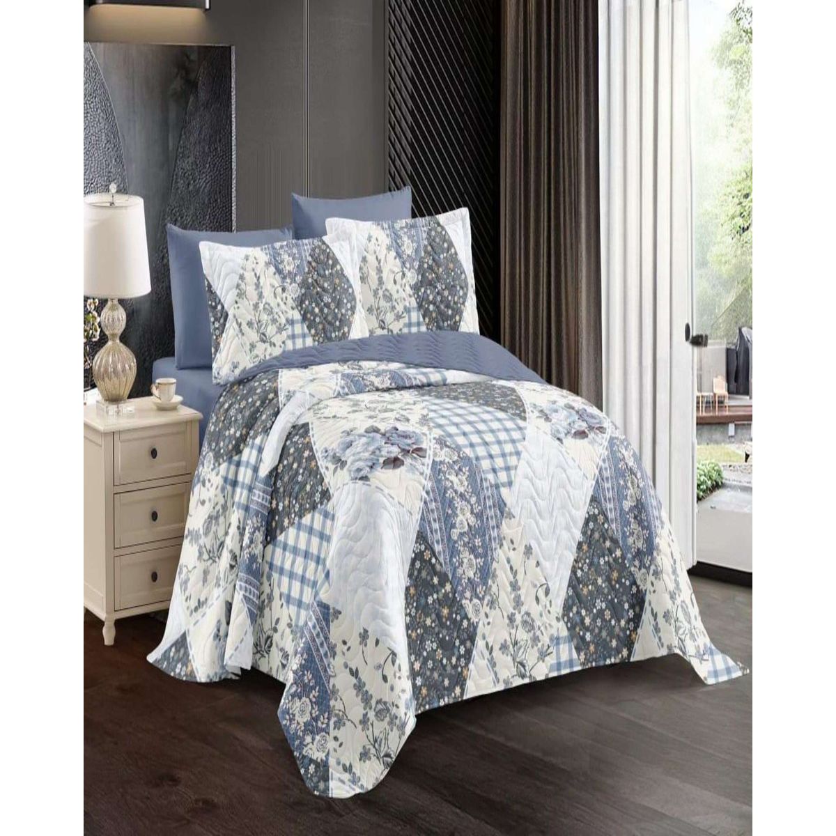 GENERICO - CUBRECAMA COLCHA QUILT VERANO 2 PLAZA