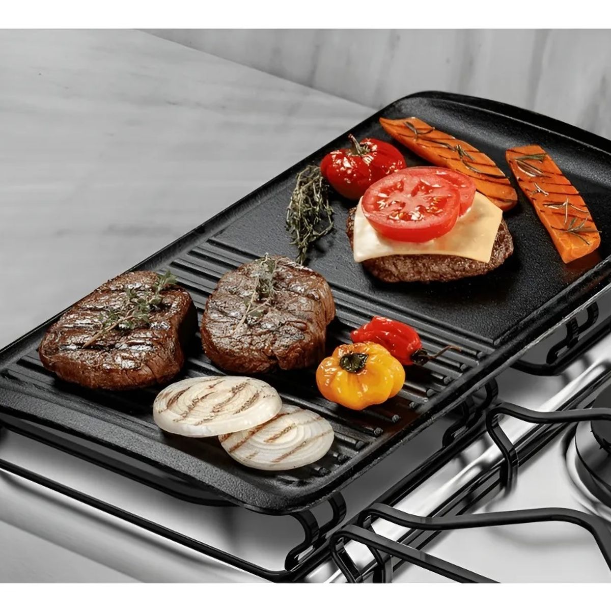 ELECTROLUX - PLANCHA GRILL CHURRASQUERA DE HIERRO FUNDIDO