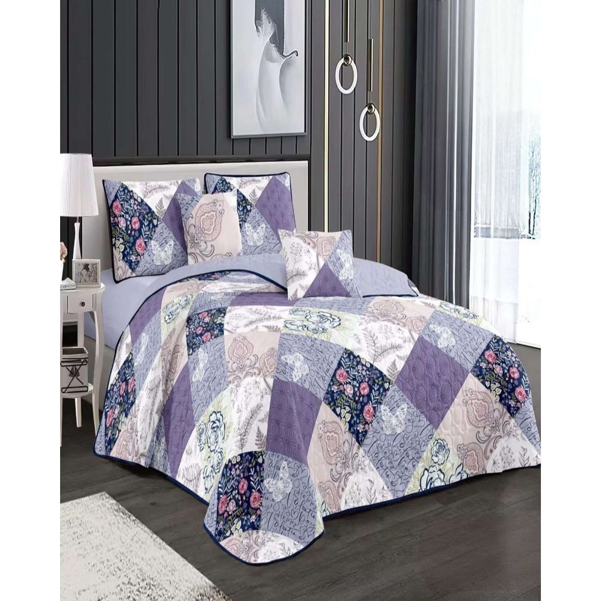 GENERICO - CUBRECAMA COLCHA QUILT VERANO KING