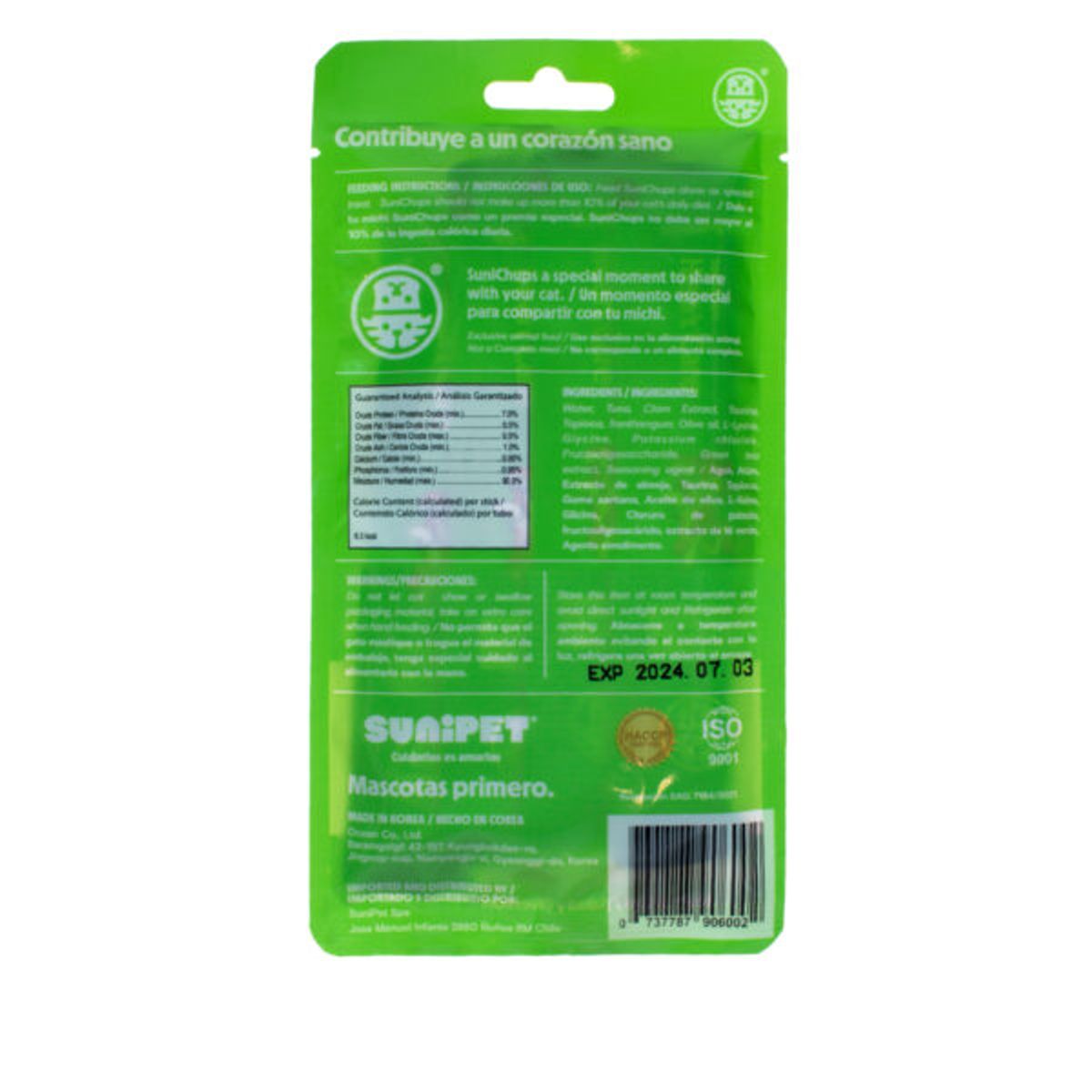 SUNIPET - Snack SuniChups Heart Care Para Gato 4 Tubos