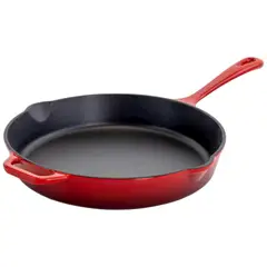 LUGANO - Sartén de Fierro Esmaltado 27 cm Color Rojo