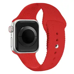 KBOD - Correa de Silicona Texturizada Para Apple Watch De 42 a 49mm Rojo