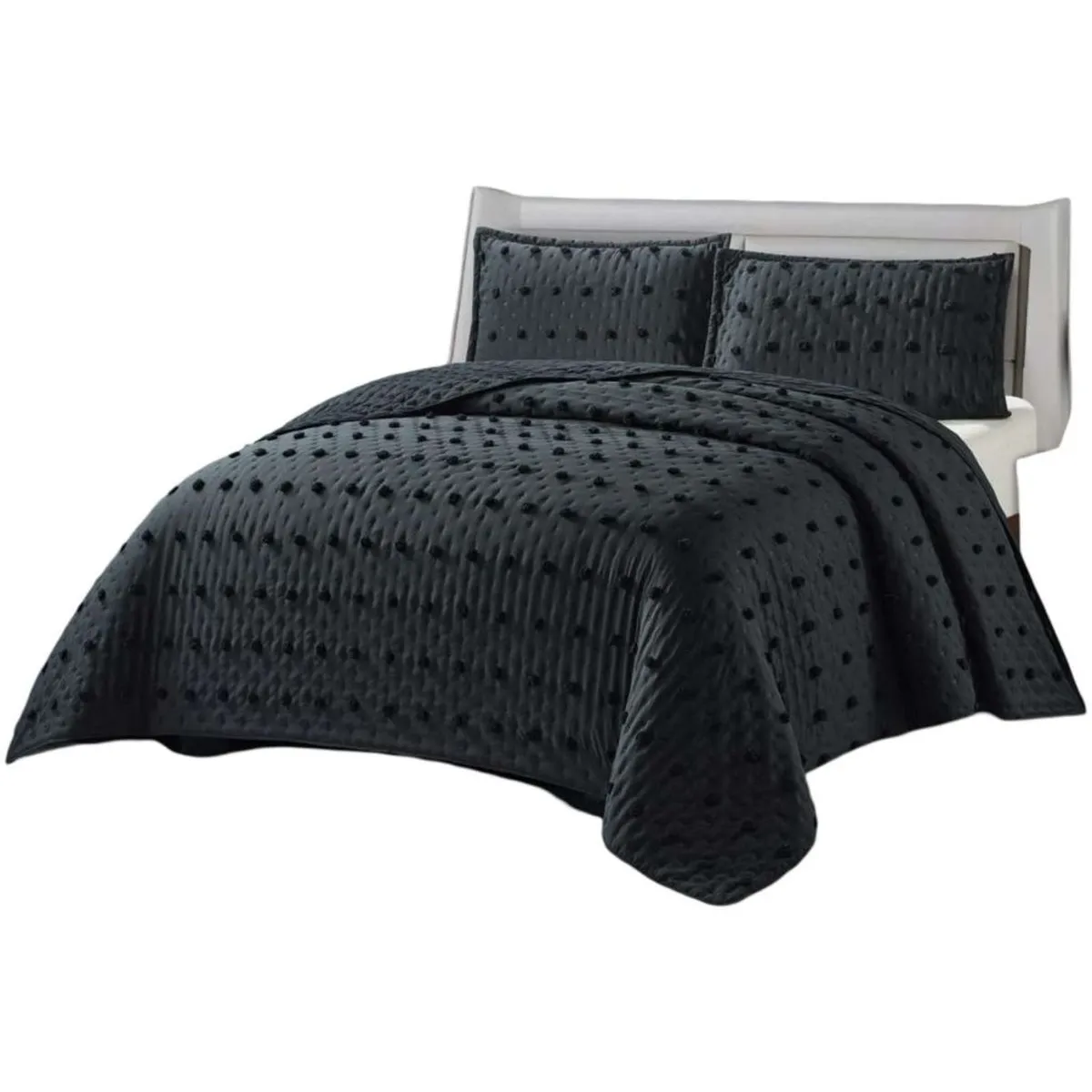 GENERICO - CUBRECAMA QUILT DELGADO DISEÑO TUFTING DE LUJO SUAVE 2 PLAZAS