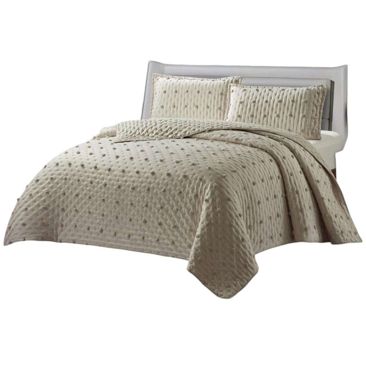 GENERICO - CUBRECAMA QUILT DELGADO DISEÑO TUFTING DE LUJO SUAVE 2 PLAZAS