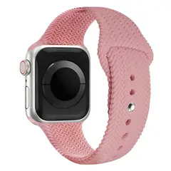 KBOD - Correa de Silicona Texturizada Para Apple Watch De 42 a 49mm Rosa