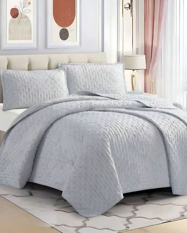 GENERICO CUBRECAMA QUILT DELGADO DISEÑO TUFTING DE LUJO SUAVE PLAZA Y ...