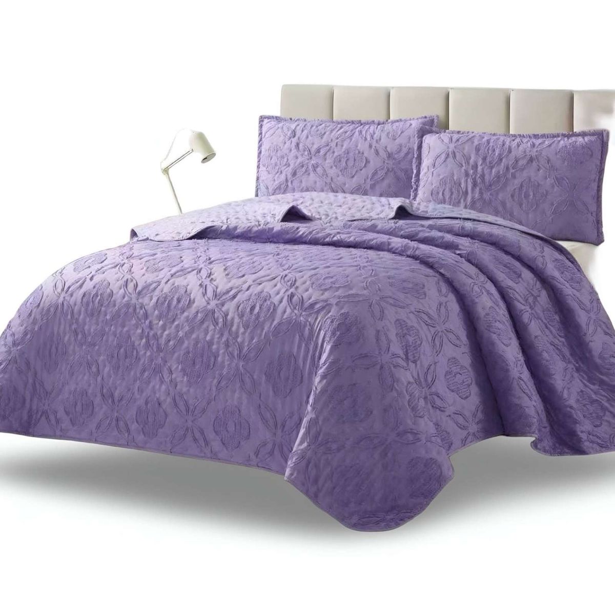 GENERICO - CUBRECAMA QUILT DELGADO DISEÑO TUFTING DE LUJO SUAVE PLAZA Y MEDIA