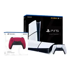 SONY - Consola Playstation 5 Slim Edición Digital + Control Dualsense Adicional Volcanic Red