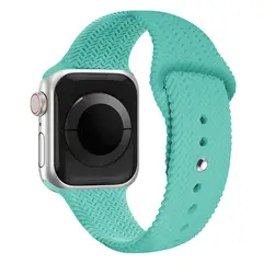 KBOD - Correa de Silicona Texturizada Para Apple Watch De 42 a 49mm Turquesa