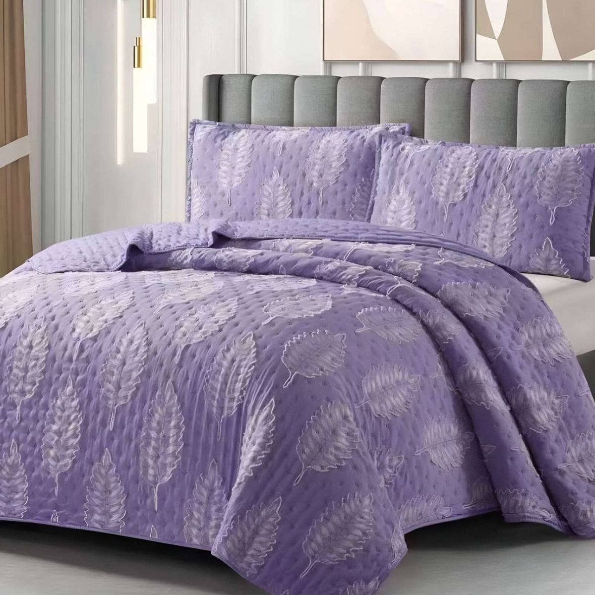 GENERICO - CUBRECAMA QUILT DELGADO DISEÑO TUFTING DE LUJO SUAVE KING