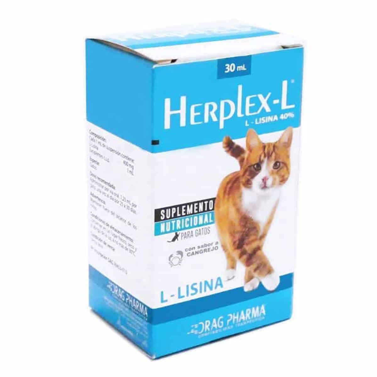 DRAG PHARMA - Herplex-Suplemento Nutricional L Para Gato 30ml
