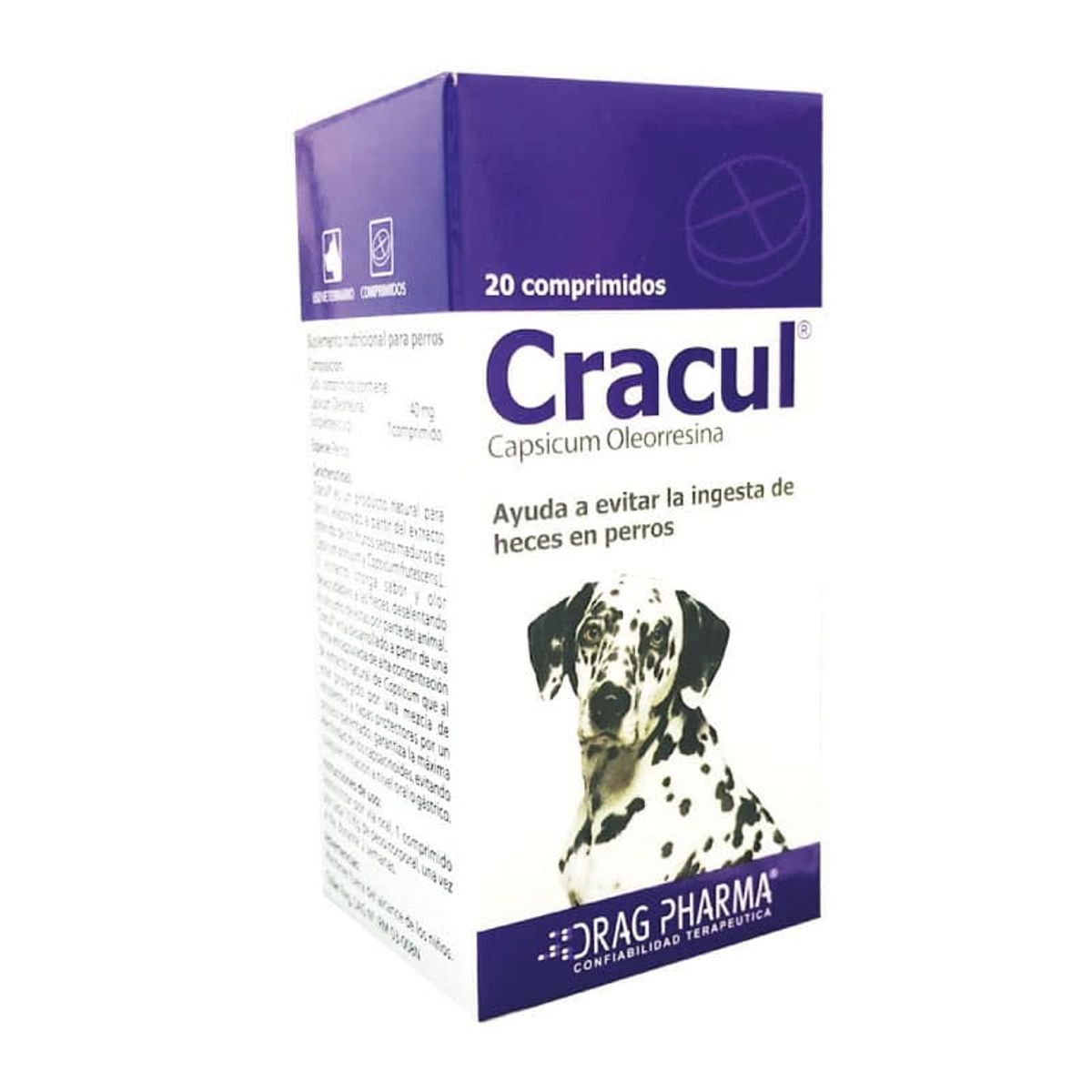 DRAG PHARMA - Suplemento Cracul Evita la Ingesta de Heces Perro 20 Comp