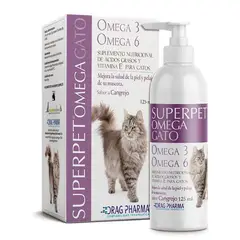 DRAG PHARMA - Suplemento Superpet Omega 3 y 6 Gato 125ml