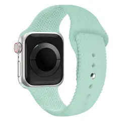 KBOD - Correa de Silicona Texturizada Para Apple Watch De 42 a 49mm Verde Agua