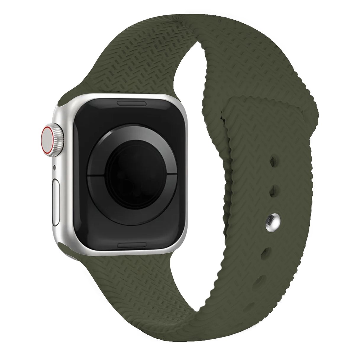 KBOD - Correa de Silicona Texturizada Para Apple Watch Kbod De 42 a 49mm Verde Militar