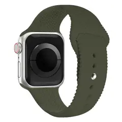 KBOD - Correa de Silicona Texturizada Para Apple Watch De 42 a 49mm Verde Militar