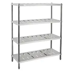 PROCHEF - Estante 4 Bandejas Perforadas 120x50x155 cm. Acero Inox