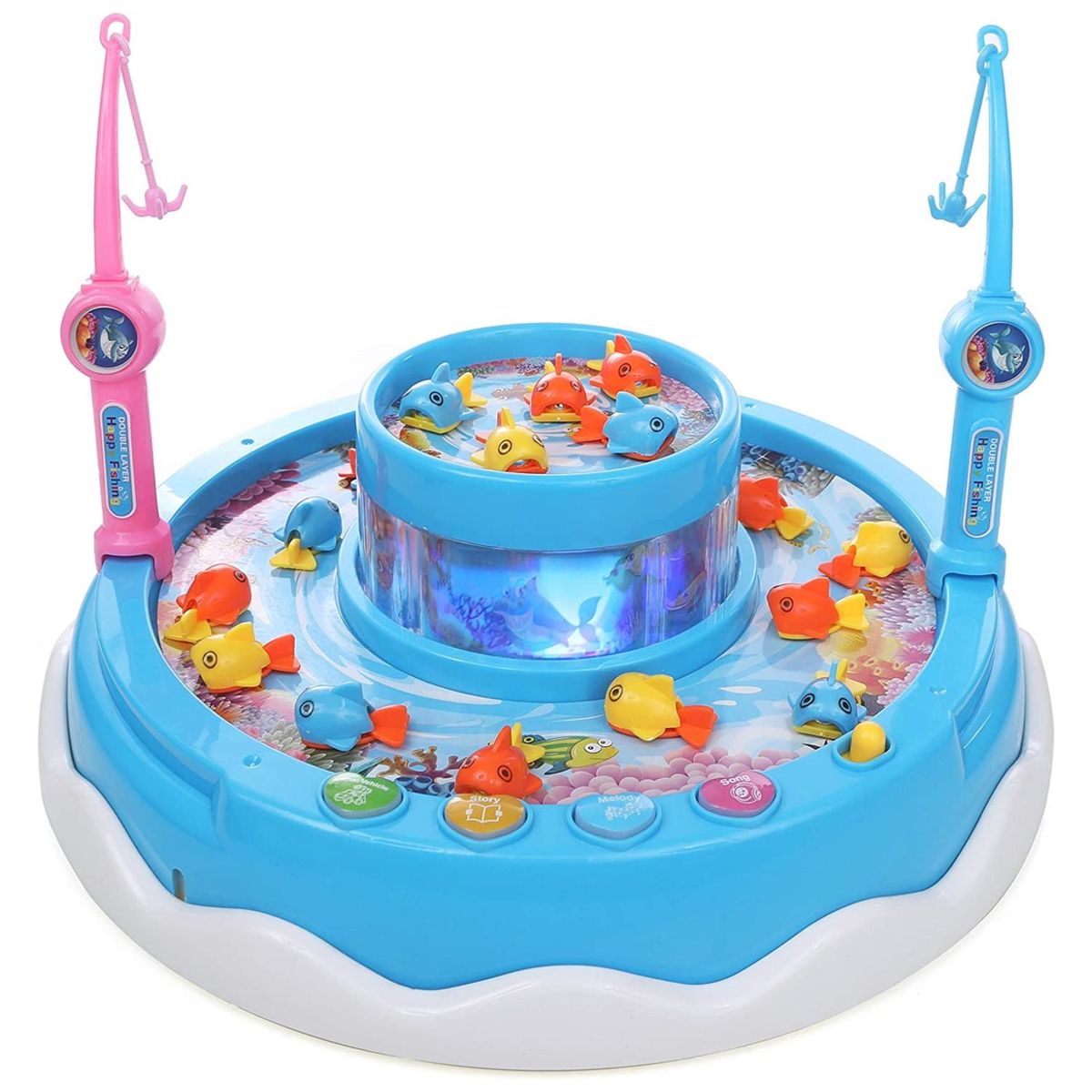 GENERICO - Juguete Mesa De Pesca Giratoria Con Luces Y Sonido Infantil