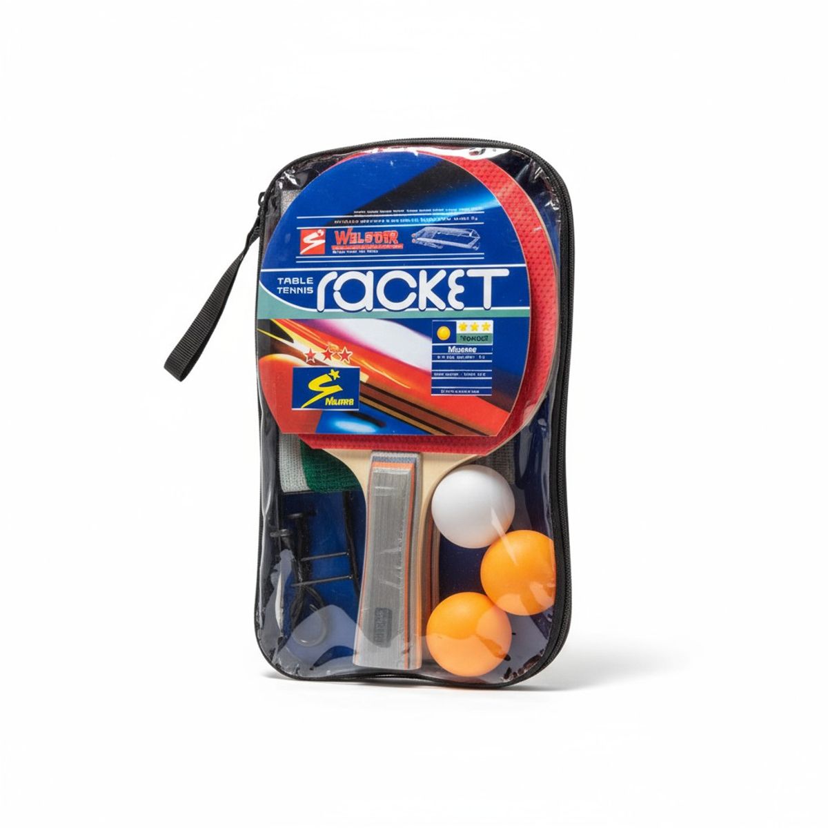 MUUK - SET PALETAS DE PING PONG + PELOTAS + RED WELSTAR