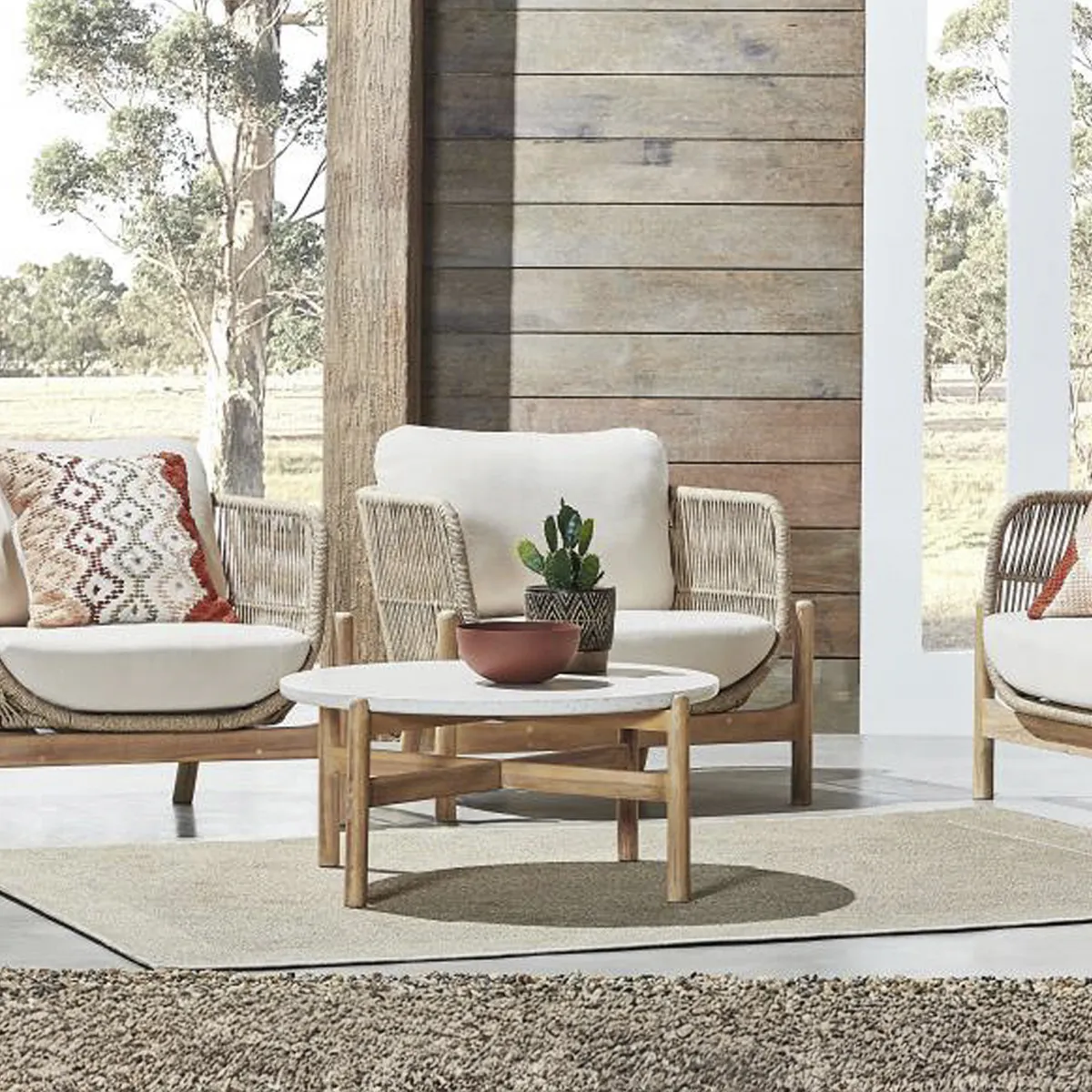 FORM DESIGN - Mesa de Centro Pipa Natura/Blanco Form