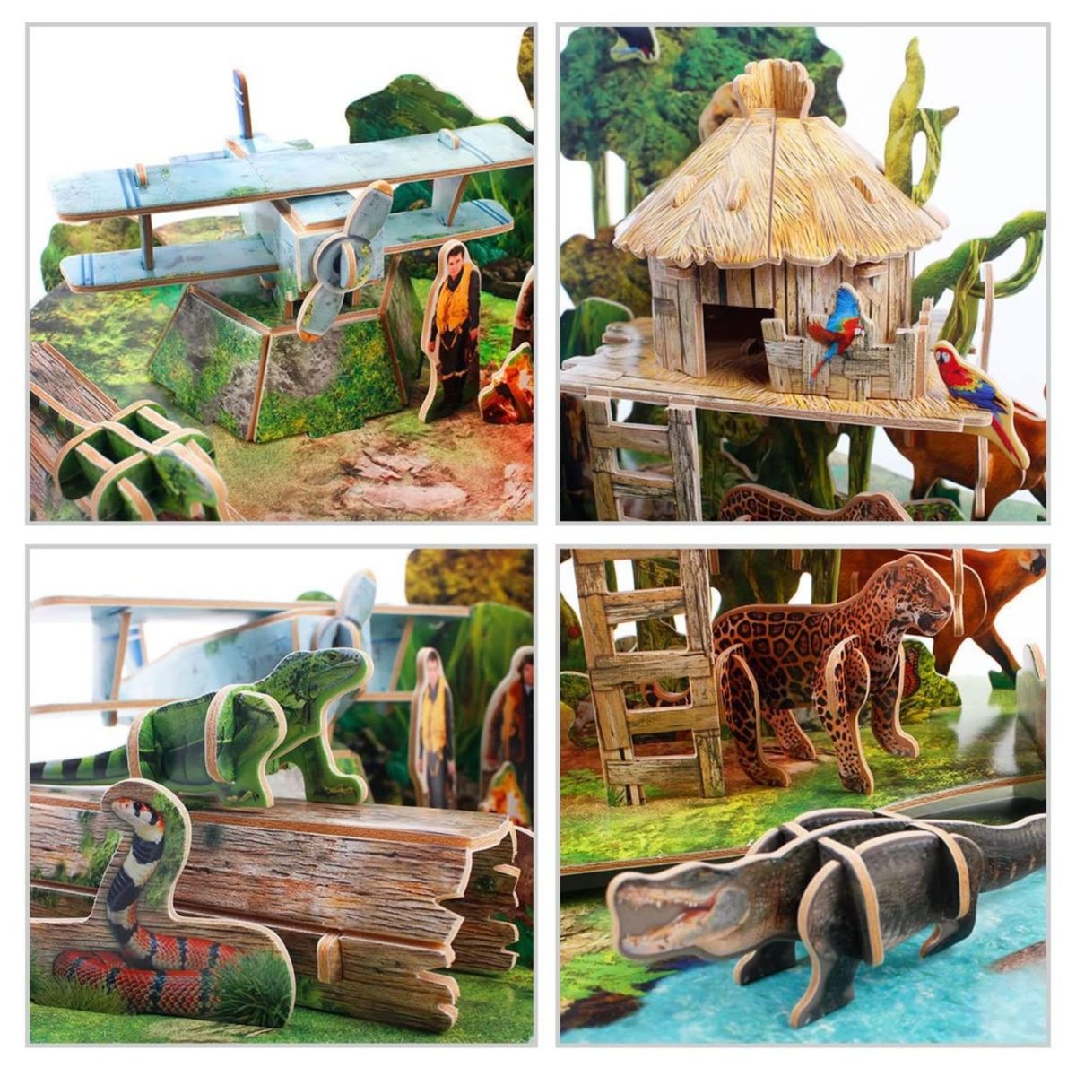 GENERICO - Juguete Puzzle Armable 3D Selva Bosque 63 Piezas