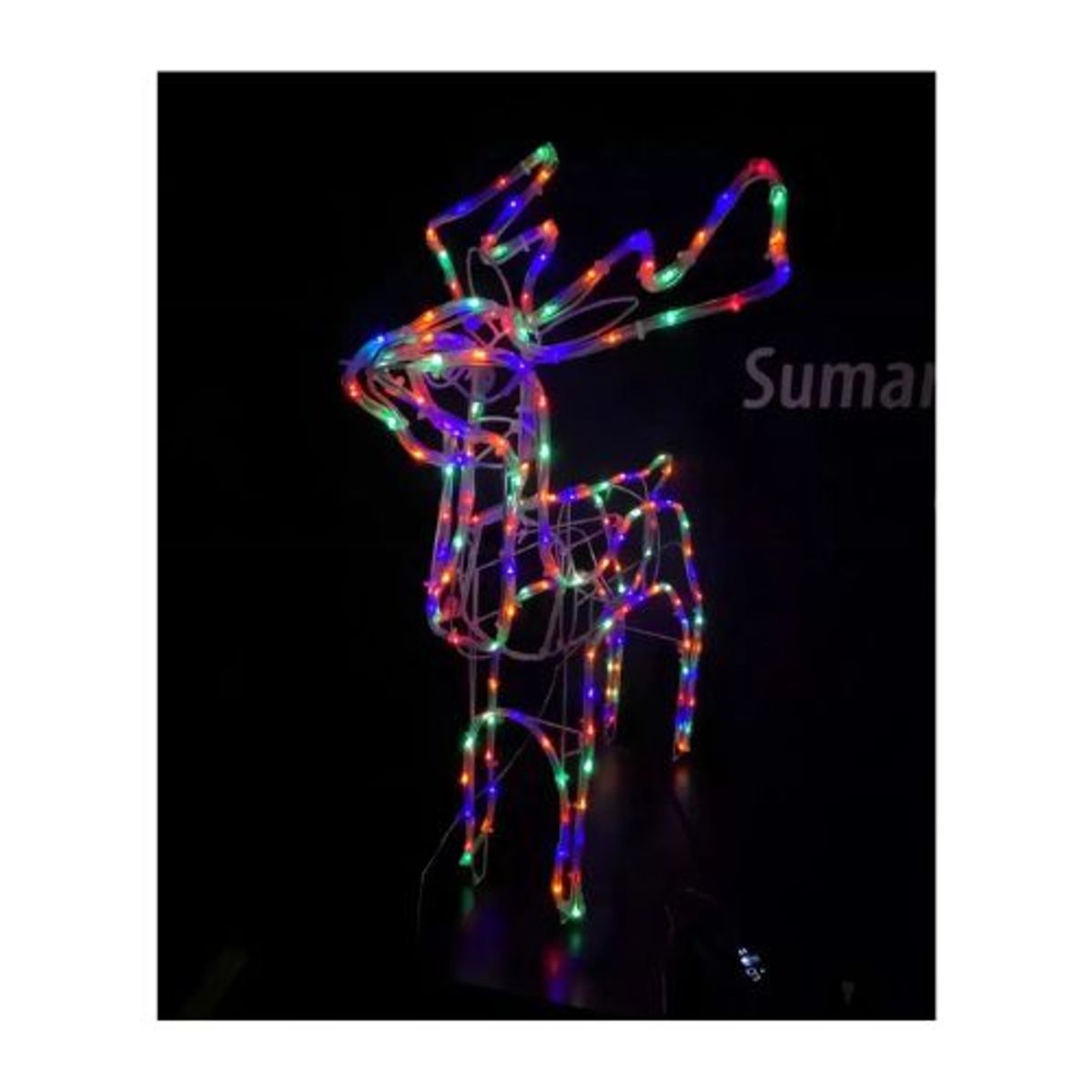 GENERICO - Reno Navideño 120cm Adornos Reno Navidad Solar Multicolor