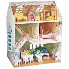 GENERICO - Juguete Casa De Muñecas Armable Puzzle 3D 160 Piezas
