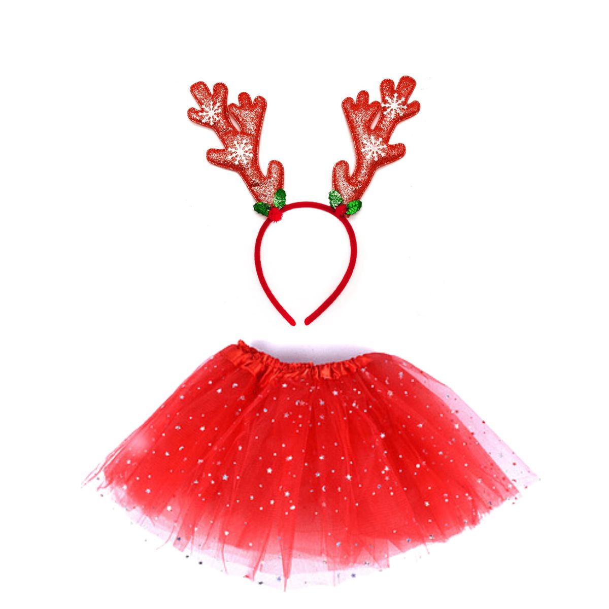 GENERICO - Disfraz Navideño Reno Rojo  Mujer