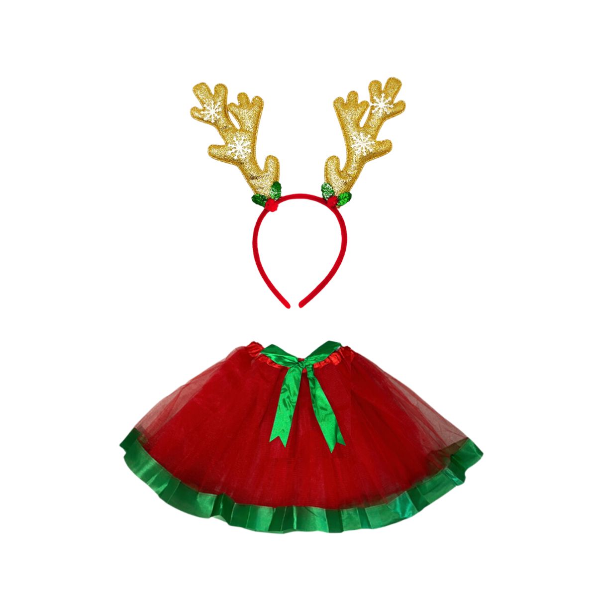 GENERICO - Disfraz Navideño Reno Dorado  Niña