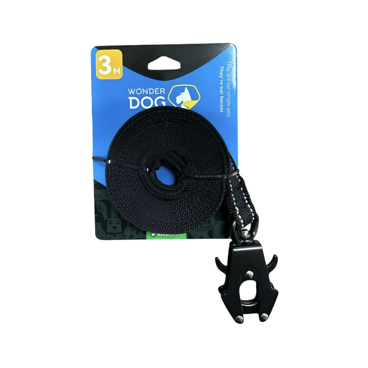GENERICO - Wonder Dog Correa De Paseo Tactic Para Perros Reflectante 3m Negro