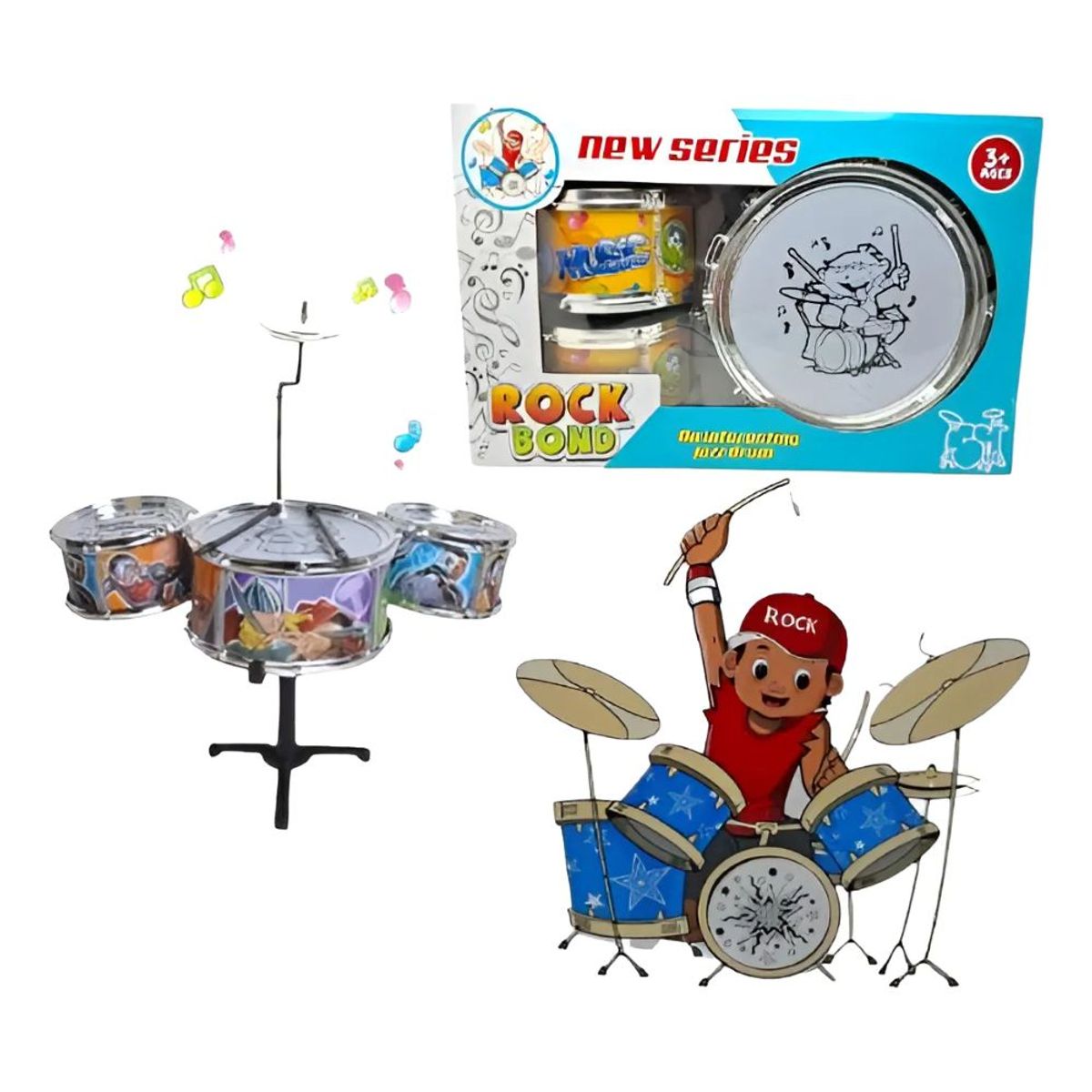 GENERICO - Set Batería Rock Bond New Series Para Bebés Música Infantil