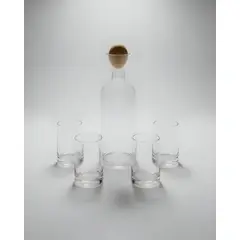 GENERICO - SET DE 7 PIEZAS DE CRISTALERÍA PREMIUM DE LUJO TRANSPARENTE