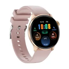 STARTECHOFFICE - Reloj Inteligente DS5 Estilo dorado, doble correa, llamadas Bluetooth y monitoreo de salud 24/7.