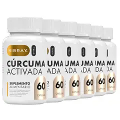 GENERICO - Curcuma Activada 800 Mg 60 Capsulas Pack 3 Frascos Nibray Vital