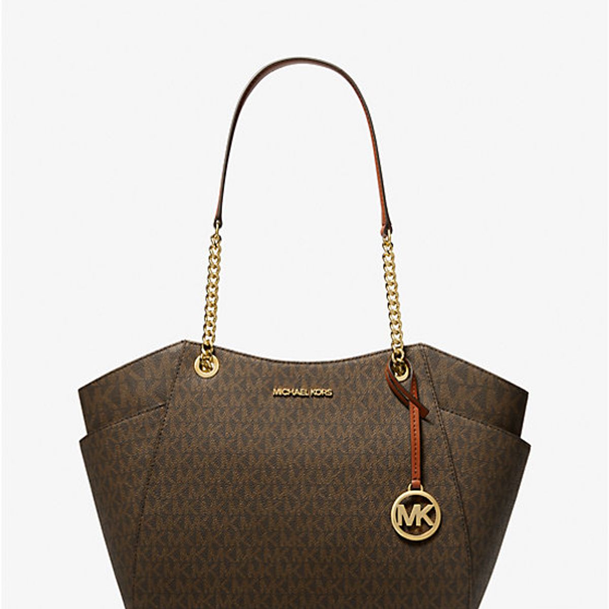 MICHAEL KORS - Cartera Michael Kors Jet set Travel mediana cafe monograma