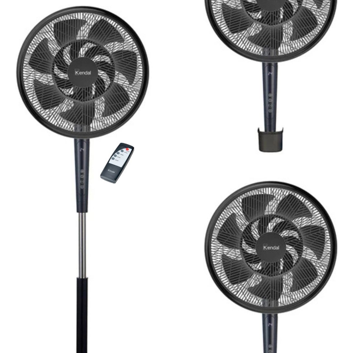 KENDAL - Ventilador Pedestal Pie Silencioso 3en1 3x1 Kvp-turbo Kendal