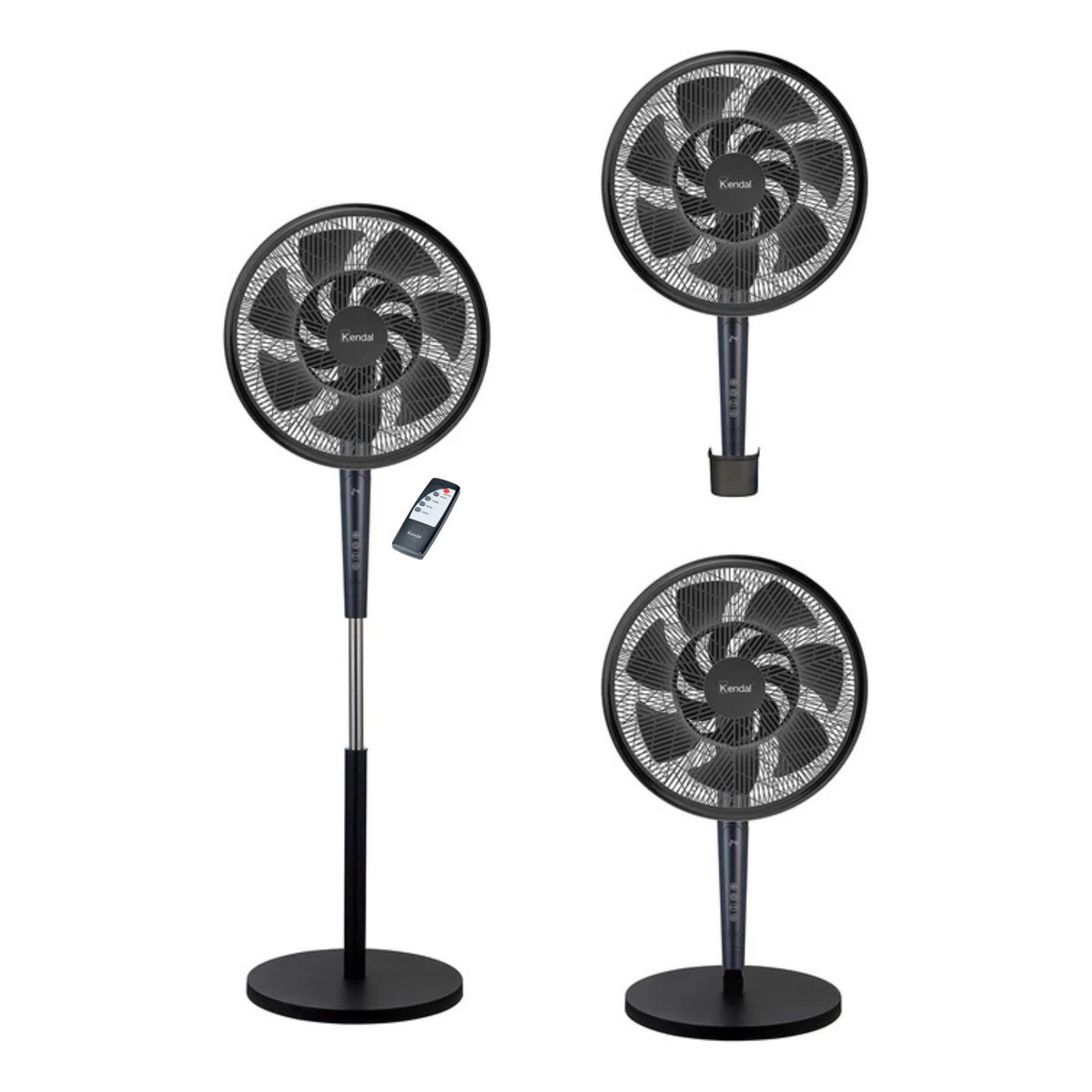 KENDAL - Ventilador Pedestal Pie Silencioso 3en1 3x1 Kvp-turbo Kendal