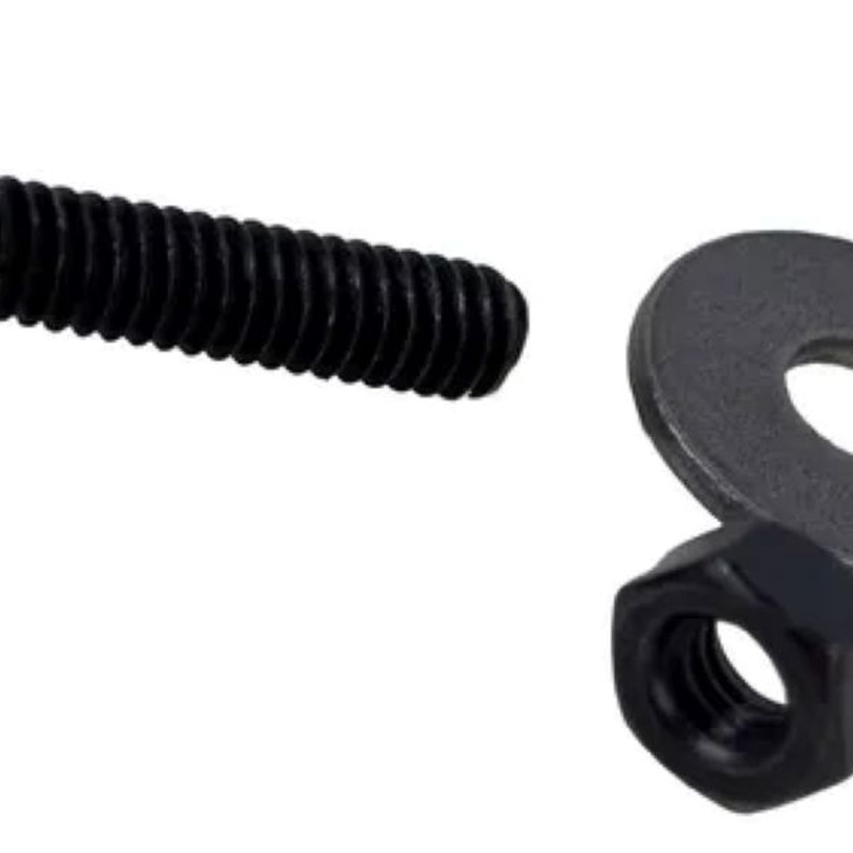 METALFER - Pack Perno Coche 1 /2 x 4 Negro Tuerca Y Golilla (100 Un)