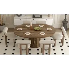 HOMER DESIGN - Mesa Comedor France Extendible 110-150cm Con Almacenamiento
