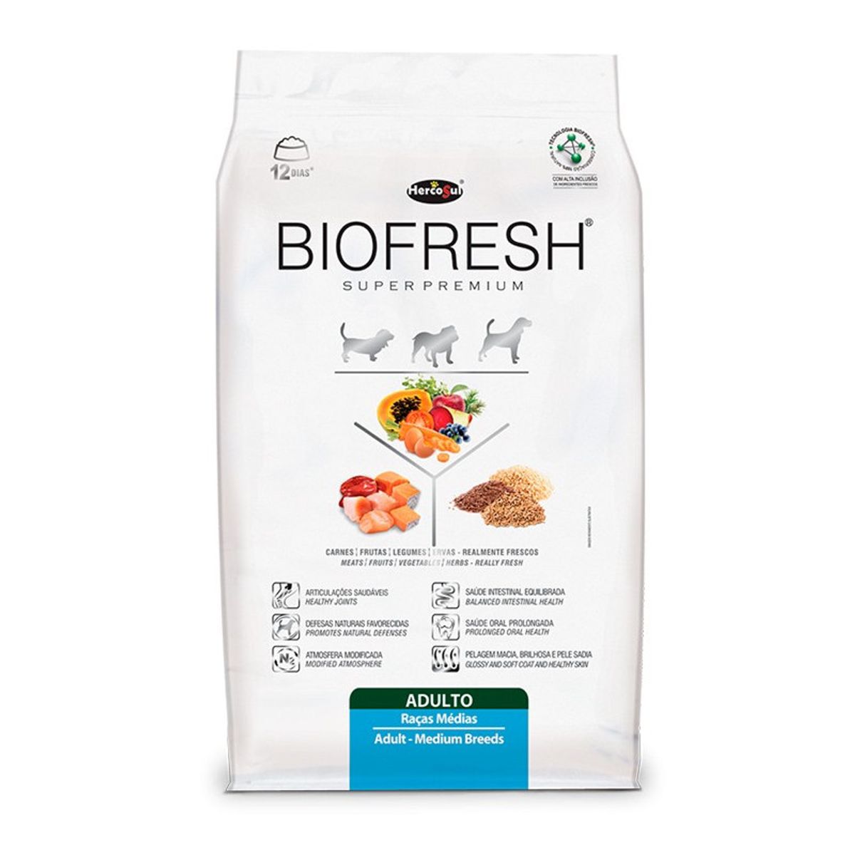 BIOFRESH - BIOFRESH PERRO ADULTO MEDIANO 3KG
