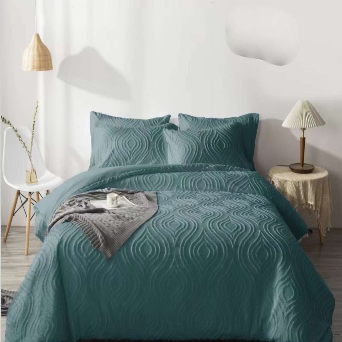 GENERICO - CUBRECAMA QUILT NORDICO DE VERANO DELGADO KING