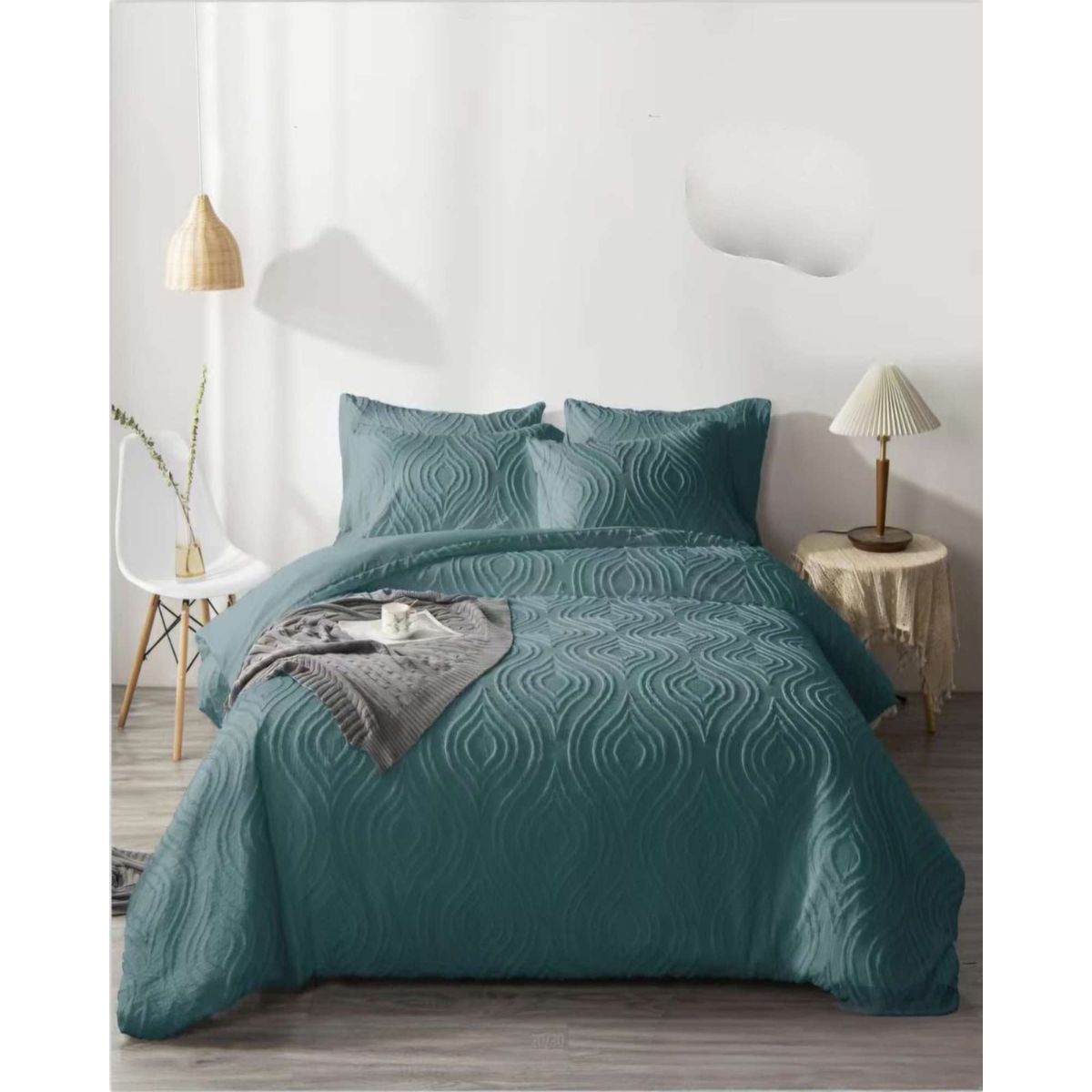 GENERICO - CUBRECAMA QUILT NORDICO DE VERANO DELGADO KING