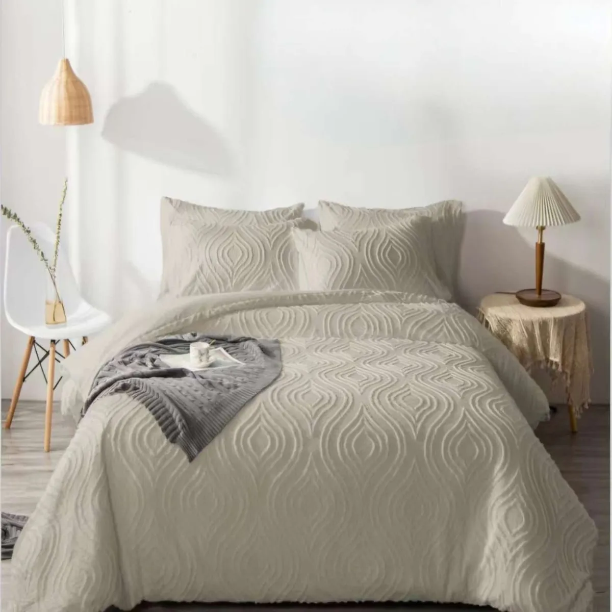 GENERICO - CUBRECAMA QUILT NORDICO DE VERANO DELGADO KING