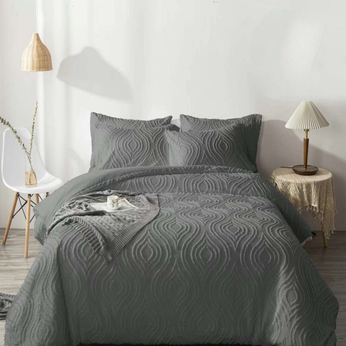 GENERICO - CUBRECAMA QUILT NORDICO DE VERANO DELGADO KING