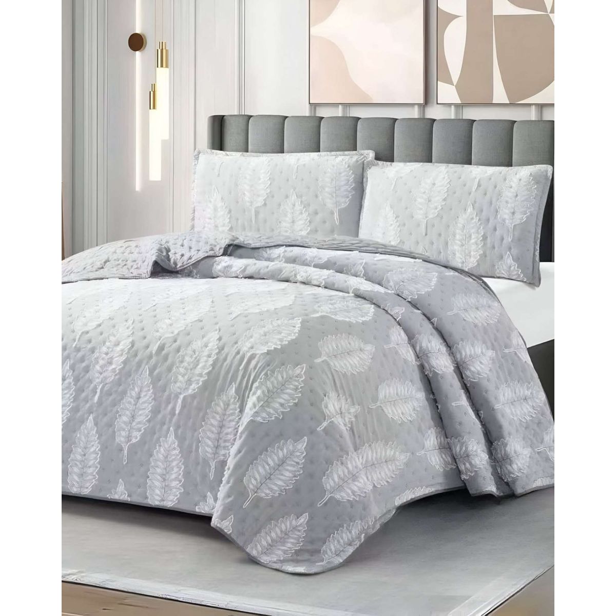 GENERICO - CUBRECAMA QUILT DELGADO DISEÑO TUFTING DE LUJO SUAVE 2 PLAZAS